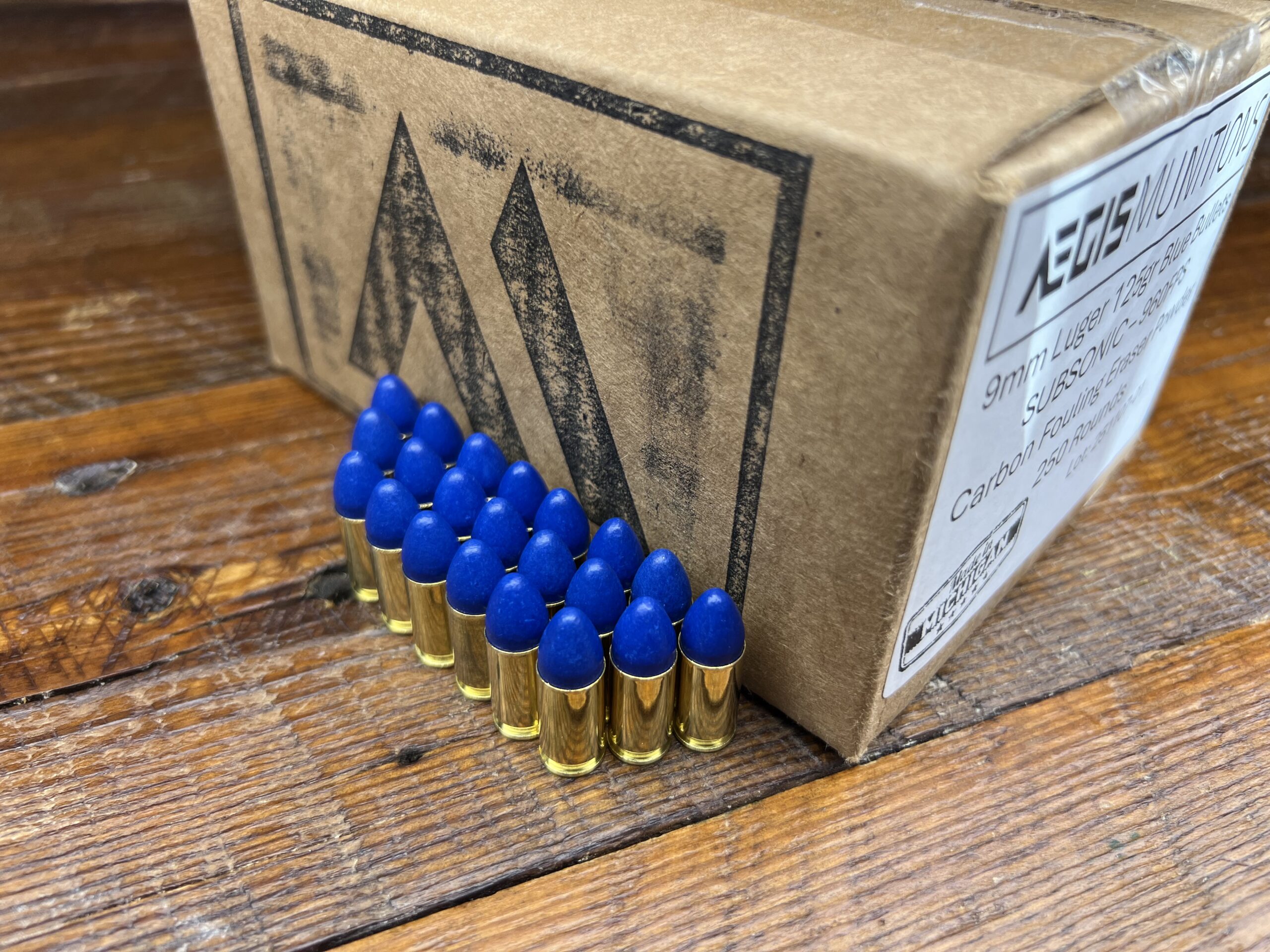 9mm Luger 125gr Blue Bullet - 250 rds